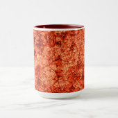 軽く斑点の付いたサンゴの背景に傷 マグカップ (中央)