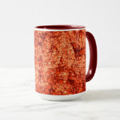 軽く斑点の付いたサンゴの背景に傷 マグカップ (正面右)