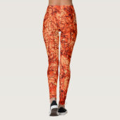 軽く斑点の付いたサンゴの背景に傷 レギンス (裏面)