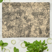 軽く斑点の多いカーキに傷を付ける キッチンタオル (折り畳み)