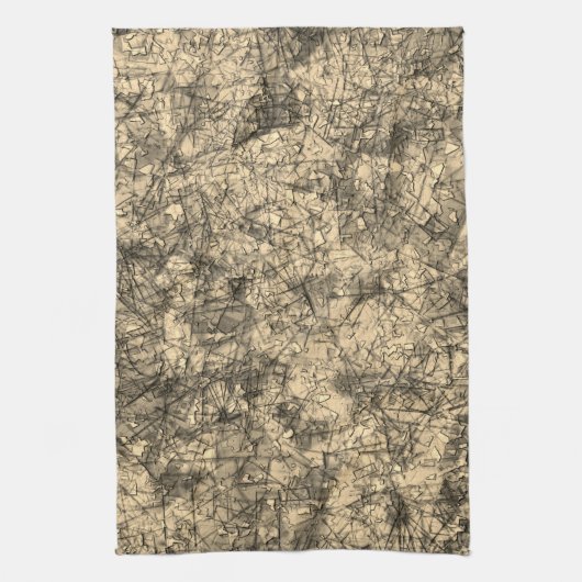 軽く斑点の多いカーキに傷を付ける キッチンタオル (縦)