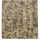 軽く斑点の多いカーキに傷を付ける シャワーカーテン (正面)