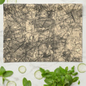 軽く斑点の多いカーキの傷の傷 キッチンタオル (折り畳み)