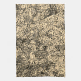 軽く斑点の多いカーキの傷の傷 キッチンタオル