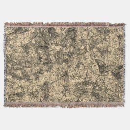 軽く斑点の多いカーキの傷の傷 スローブランケット