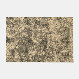 軽く斑点の多いカーキの傷の傷 ドアマット