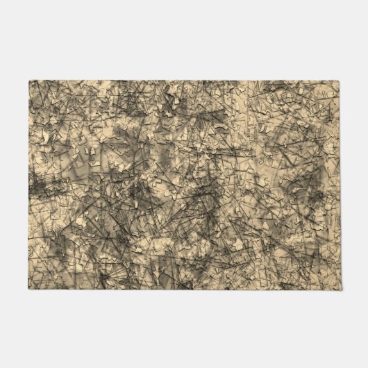 軽く斑点の多いカーキの傷の傷 ドアマット (正面)