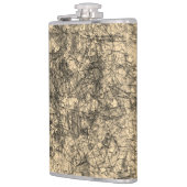 軽く斑点の多いカーキの傷の傷 フラスク (左)