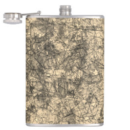 軽く斑点の多いカーキの傷の傷 フラスク