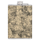 軽く斑点の多いカーキの傷の傷 フラスク (裏面)