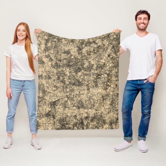 軽く斑点の多いカーキの傷の傷 フリースブランケット (インサイチュ)