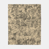 軽く斑点の多いカーキの傷の傷 フリースブランケット (正面)