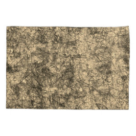 軽く斑点の多いカーキの傷の傷 枕カバー