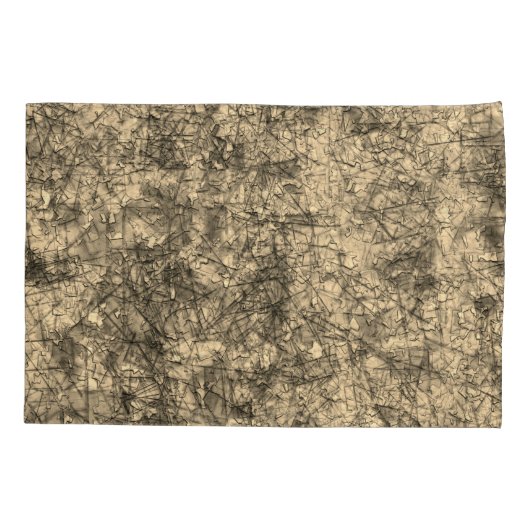 軽く斑点の多いカーキの傷の傷 枕カバー (裏面-左)