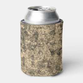 軽く斑点の多いカーキの傷の傷 缶クーラー