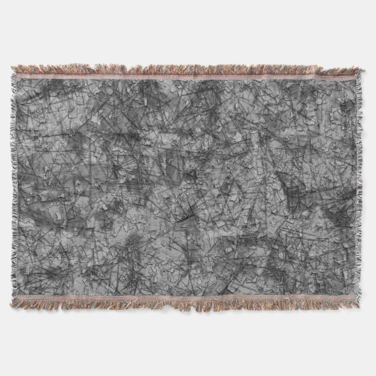 軽く斑点の多い灰色の擦り傷 スローブランケット (正面)