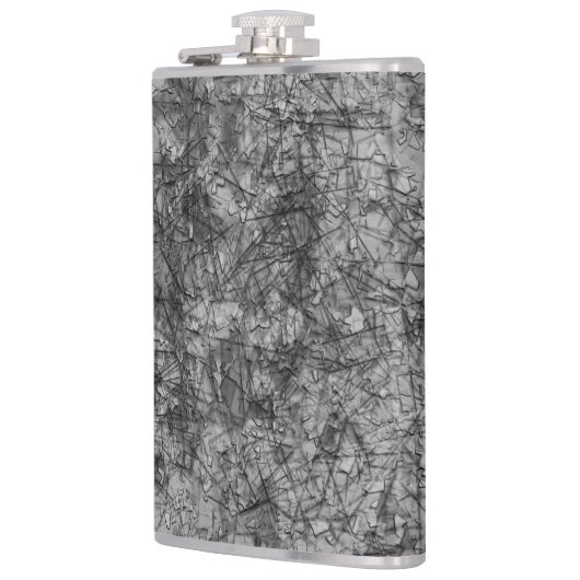 軽く斑点の多い灰色の擦り傷 フラスク (左)