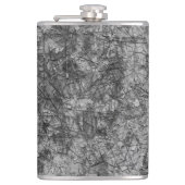 軽く斑点の多い灰色の擦り傷 フラスク (正面)