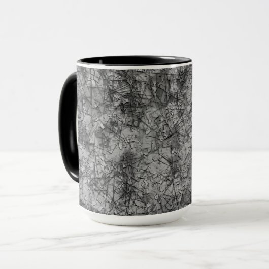 軽く斑点の多い灰色の擦り傷 マグカップ (正面左)