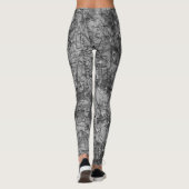 軽く斑点の多い灰色の擦り傷 レギンス (裏面)