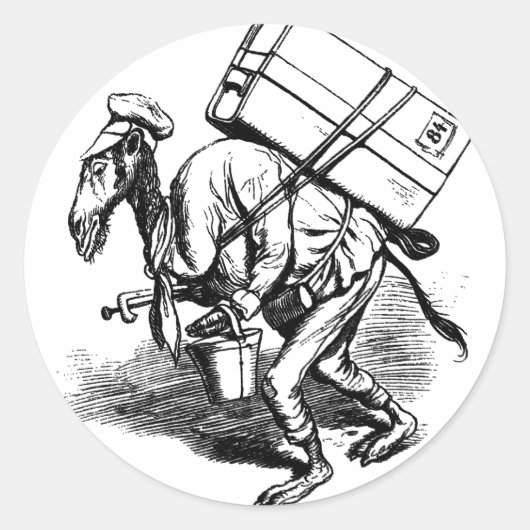 軽く旅行しない – ラクダ運の重いバッグ ラウンドシール (正面)