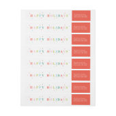 軽く明るい差出人住所、ラベルのまわりの覆い ラップアラウンドラベル (シート)