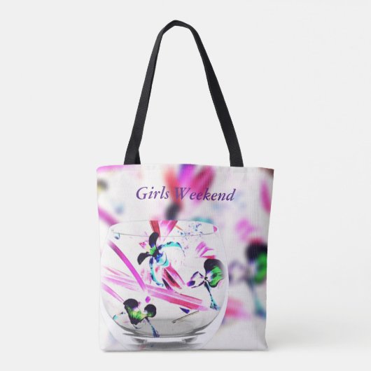 軽く空気のような蘭のガラス上敷"女の子週末" トートバッグ (裏面)