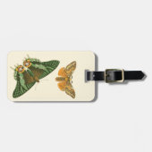 軽く縁どられた蝶絵画 ラゲッジタグ (正面横)