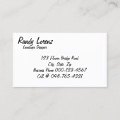 軽く霜の降りたカリフォルニアのポピー写真 名刺 (裏面)