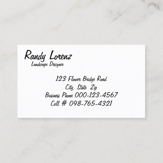 軽く霜の降りたカリフォルニアのポピー写真 名刺 (裏面)