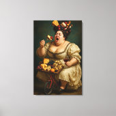 「軽く、重く踏み食べ足す」超現実的な作品 キャンバスプリント (正面)