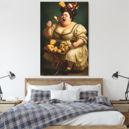 「軽く、重く踏み食べ足す」超現実的な作品 キャンバスプリント