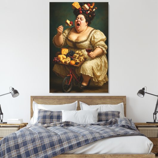 「軽く、重く踏み食べ足す」超現実的な作品 キャンバスプリント (インサイチュ (寝室))