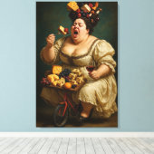 「軽く、重く踏み食べ足す」超現実的な作品 キャンバスプリント (インサイチュ (ウッドフロア))