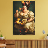 「軽く、重く踏み食べ足す」超現実的な作品 キャンバスプリント (インサイチュ (リビング))