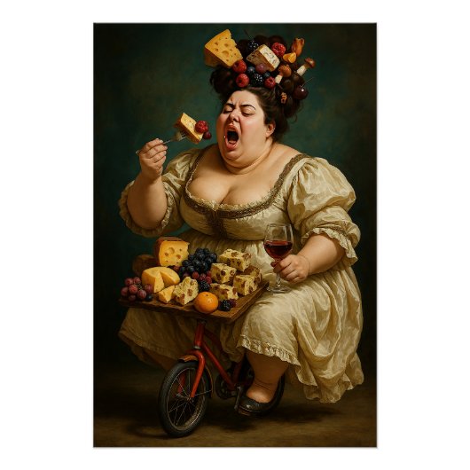 「軽く、重く踏み食べ足す」超現実的な作品 ポスター (正面)