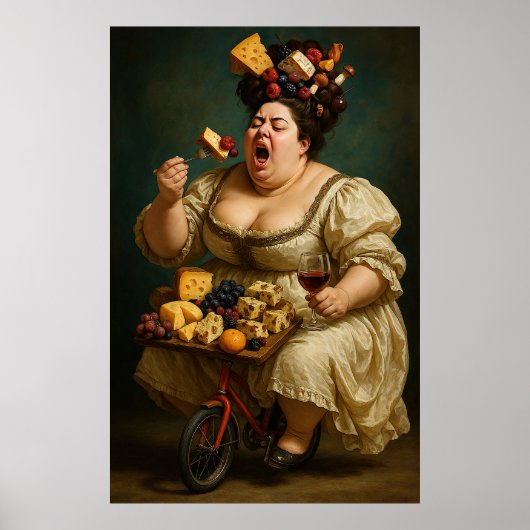 「軽く、重く踏み食べ足す」超現実的な作品 ポスター (正面)