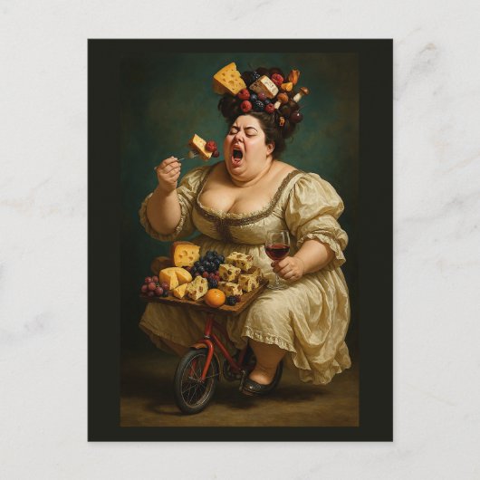 「軽く、重く踏み食べ足す」超現実的な作品 ポストカード (正面)