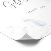 軽やかなグリーンとゴールドリーフのカード＆ギフトサイン ポスター (角)