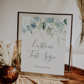 軽やかなグリーンカード＆ギフト カスタムテキストサイン ポスター