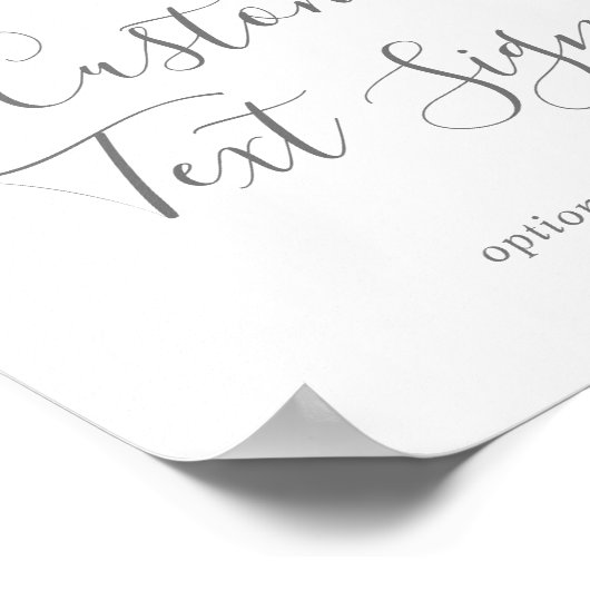 軽やかなグリーンカード＆ギフト カスタムテキストサイン ポスター (角)