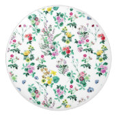 軽やかな夏の花柄 セラミックノブ (正面)