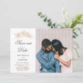 軽やかな春の花の写真 Save The Date 招待状 (スタンド正面)