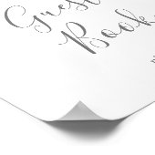 軽やかな緑と金箔のゲストブックサイン ポスター (角)