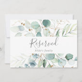 軽やかな緑と金箔の予約サイン (正面)