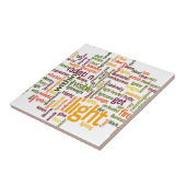 軽やかな言葉のクラウドアートプリント タイル (側面)