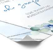 軽エレガントいパステルブルーの花とセージohスナップ ポスター (角)