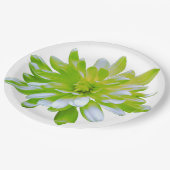 軽エレガントい緑のフローラ ペーパープレート (アングル)