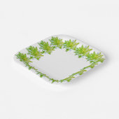 軽エレガントい緑のフローラ ペーパープレート (傾斜あり)
