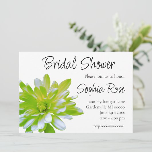 軽エレガントい緑のフローラ 招待状 (スタンド正面)